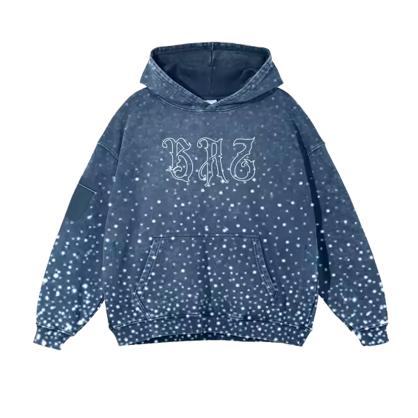 ROZE GALAXY PREMIUM RHINESTONE HOODIE UNISEX