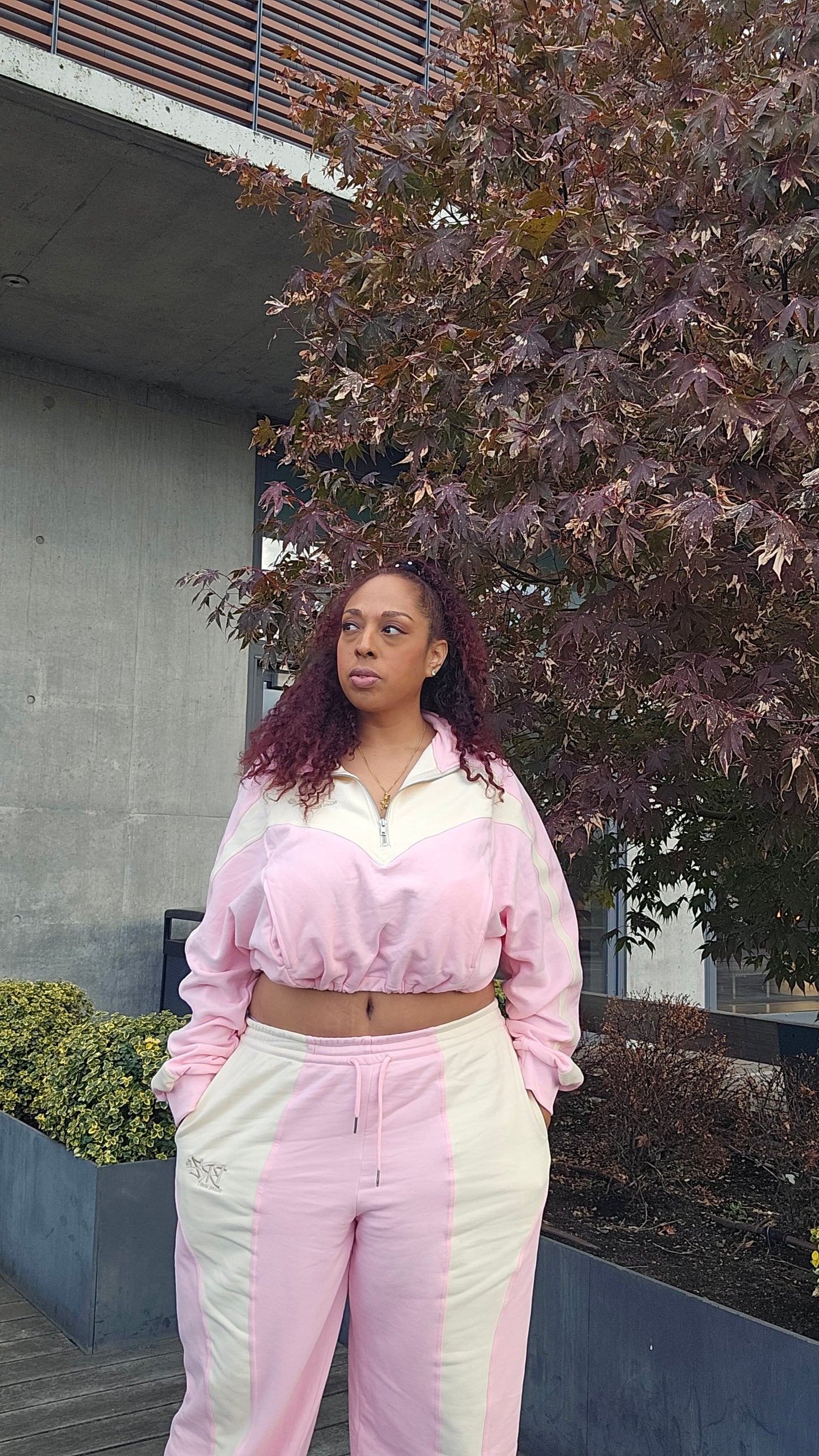 Blush Hour Quarter Zip Set