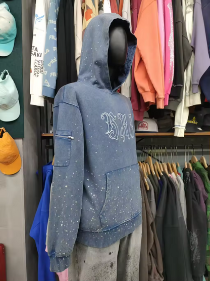 ROZE GALAXY PREMIUM RHINESTONE HOODIE UNISEX