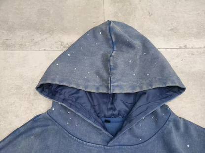 ROZE GALAXY PREMIUM RHINESTONE HOODIE UNISEX