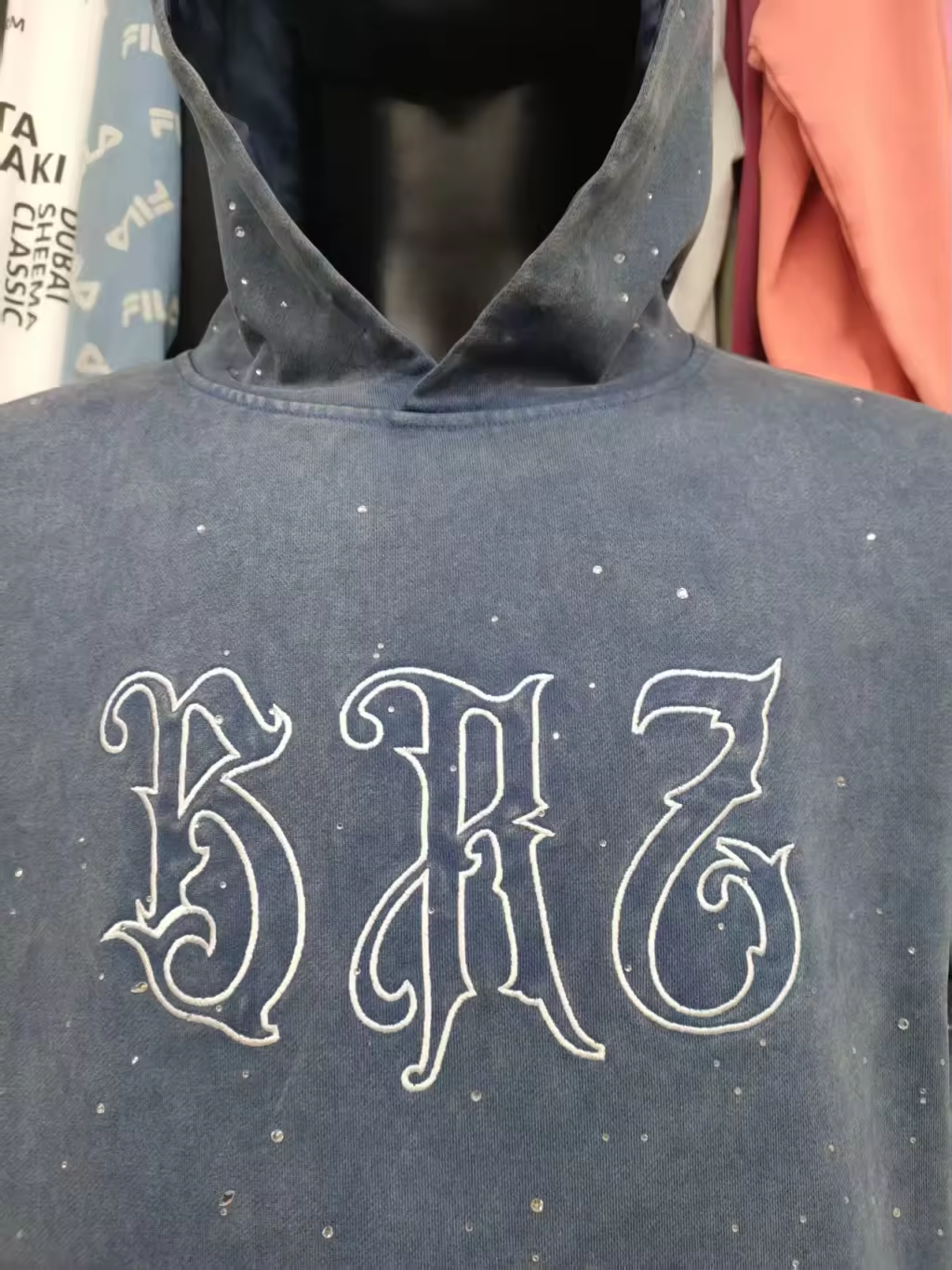 ROZE GALAXY PREMIUM RHINESTONE HOODIE UNISEX