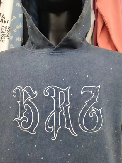 ROZE GALAXY PREMIUM RHINESTONE HOODIE UNISEX