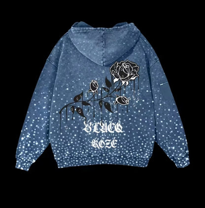 ROZE GALAXY PREMIUM RHINESTONE HOODIE UNISEX